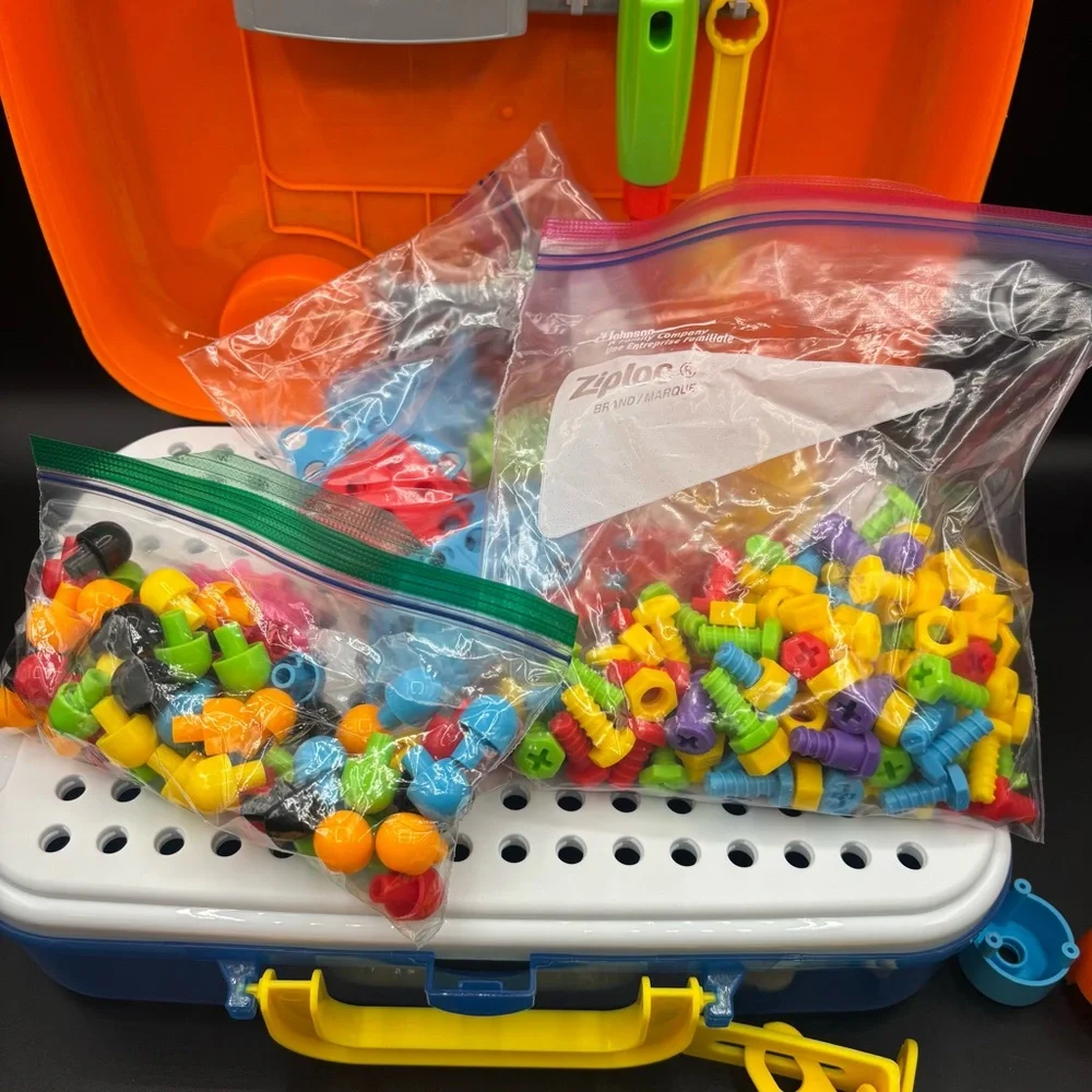 STEM Gear Platter‎ Bus Tools Build Carrying Case Drill Screwdriver Colorful
